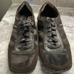 Calvin Klein Marty F1014 Lace up textile Suede Sneakers size 13